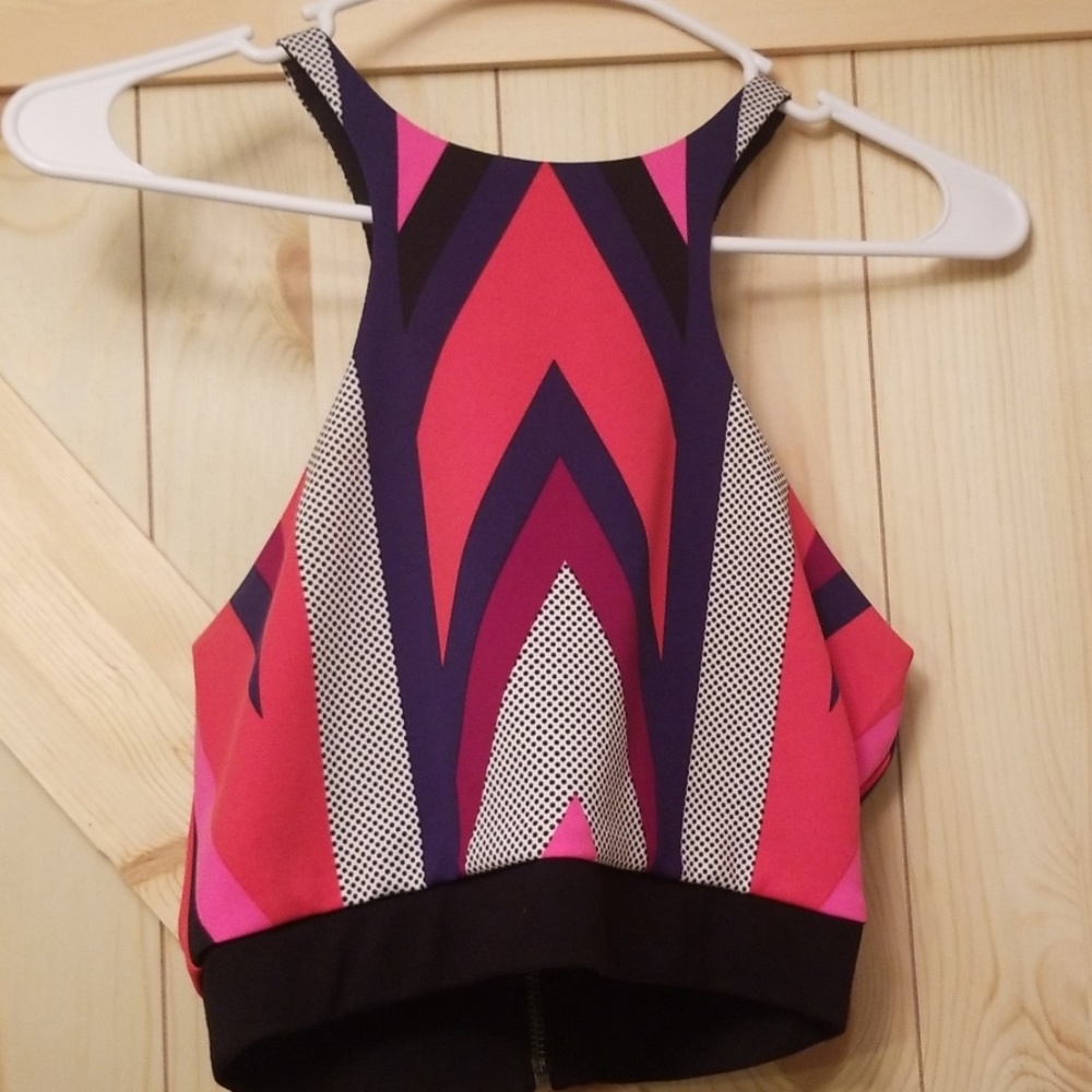 Express zip up crop top